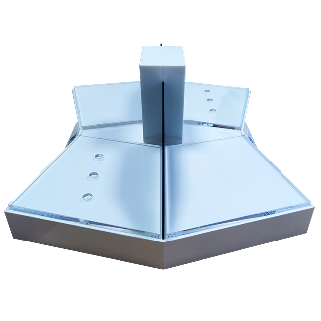 High Quality Cologne Perfume Acrylic Countertop Table Retail Displays Stand With Light Box